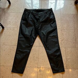 Black Faux Leather Pants